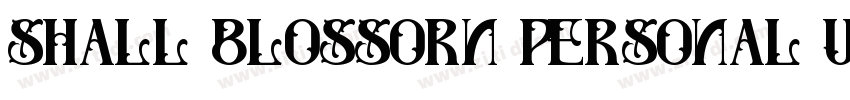 shall blossorn personal use字体转换